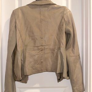 IKKS XS nude leather jacket